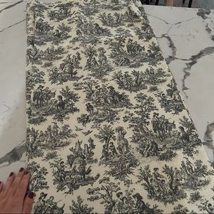 Black and White Toile Custom Curtain